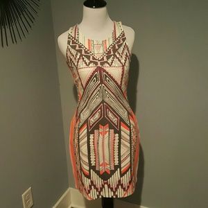 Minkpink silver foil detail on neoprene dress